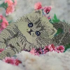 Diamond glued on the picture